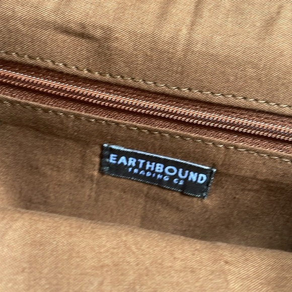 Earthbound Trading Co Brown Leather Braided  Shoulder Bag - Picture 9 of 10